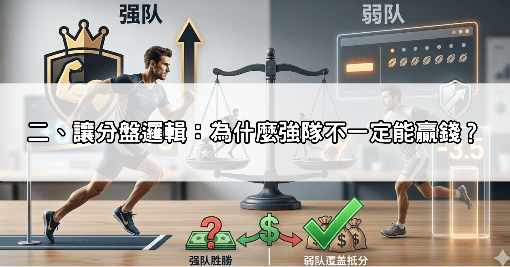二、讓分盤邏輯:為什麼強隊不一定能贏錢?